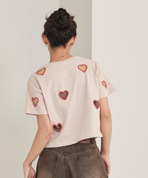 miette（ミエット） tシャツ 半袖 ハートカットTシャツ レディース