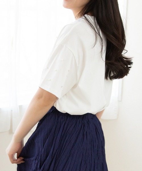 tシャツ パール付きTシャツ レディース : ZOZOTOWN Yahoo!店
