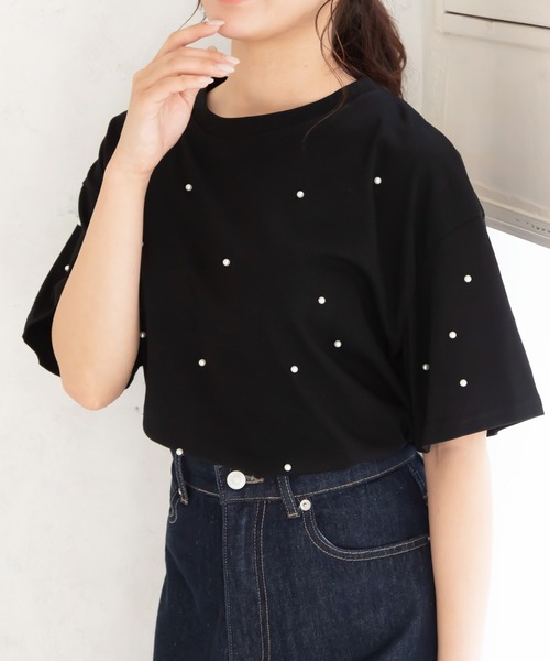 未使用　パールカットソー　34 tシャツ パール付きTシャツ レディース : ZOZOTOWN Yahoo!店 - 通販