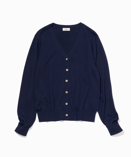 ROPE' カーディガン 「スキンニット」Vネックシルク100
