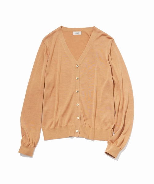 ROPE' カーディガン 「スキンニット」Vネックシルク100