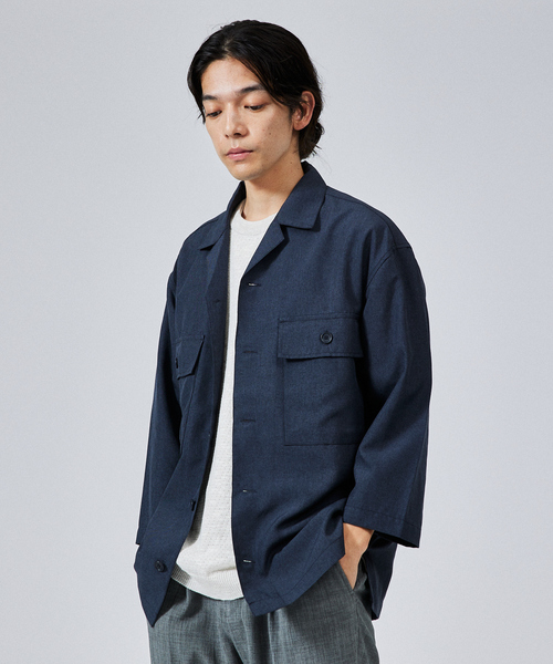 ABAHOUSE（アバハウス） 七分袖 シャツ 「セットアップ対応」リネン