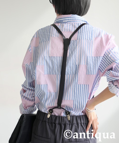 サスペンダー antiqua サスペンダー レザーサスペンダー レディース メンズ