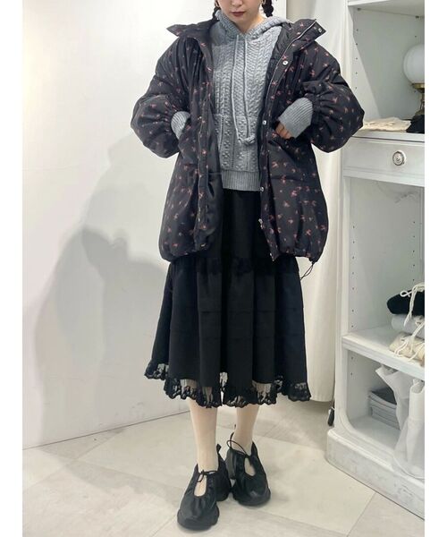 merry jenny ニット セーター フードflowerニットtops