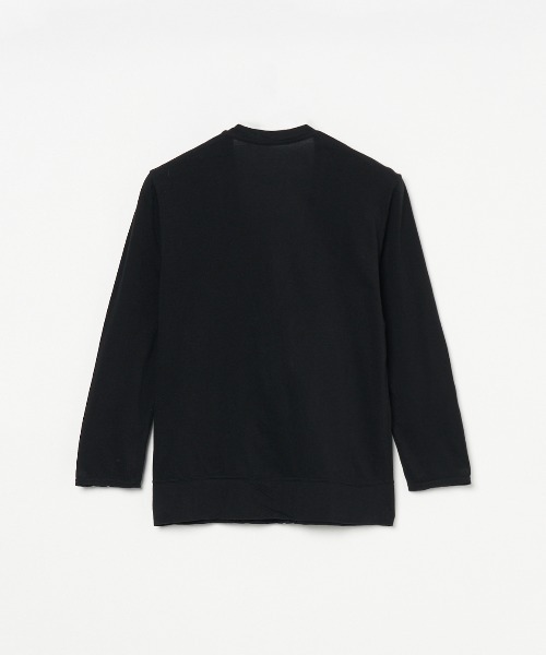 three dots カーディガン ジャージーコレット クロップド