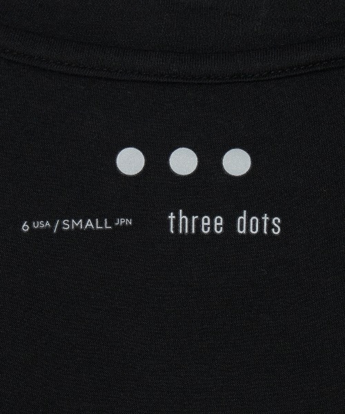 three dots カーディガン ジャージーコレット クロップド