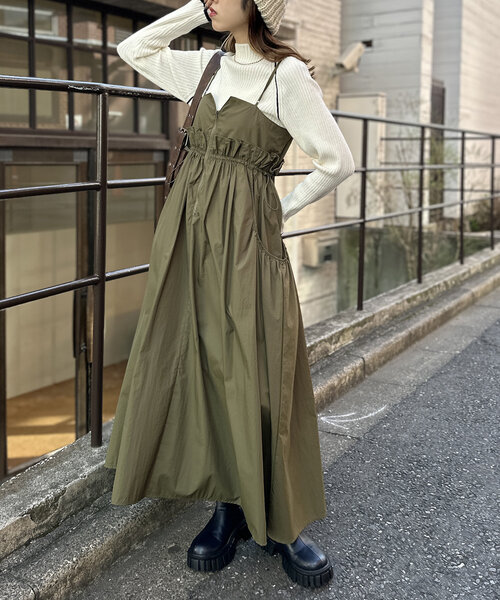 w closet（ダブルクローゼット） ワンピース 「2WAY」ウエストドロスト