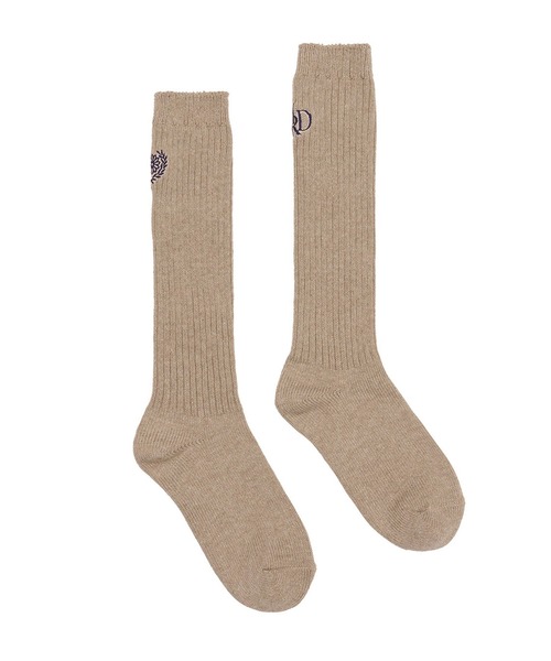 ●Mardi Mercredi●LONG SOCKS MRD LOGO_2足SET Mardi Mercredi 靴下 LONG SOCKS MRD LOGO レディース