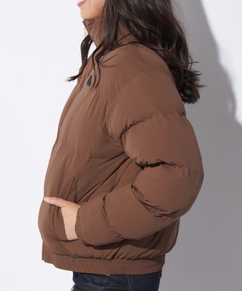 Kappa レディース ダウンジャケット L リアルファー 茶色 ショート丈 Kappa（カッパ） コート アウター ミニ丈中綿ジャケット レディース
