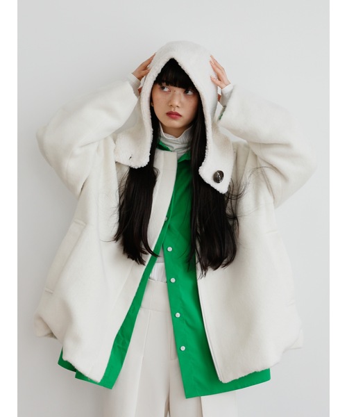 katrin tokyo boa reversible middle coat boa balaclava reversible 