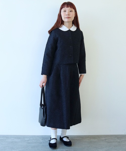 bulle de savon ジャケット ブルゾン マーガレットジャカード ノー 