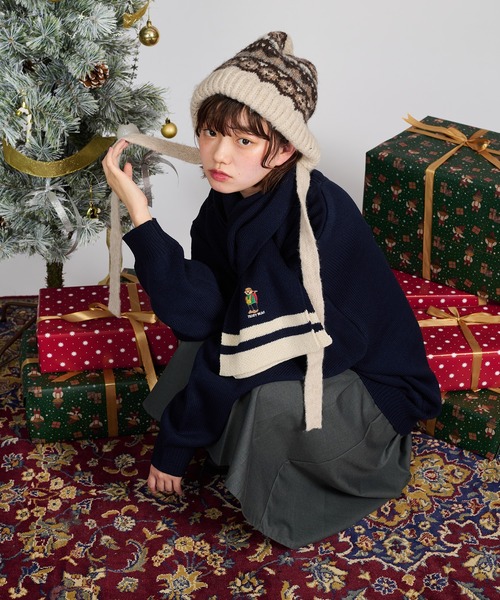 希少モデル キャピタル 肉厚 カウチン ケーブル編み ニット キャップ ニット帽 ケーブル柄 ニットキャップ（98-82RI01-204）｜コムサイズム（COMME CA