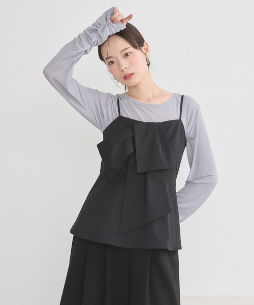 ベスト ジレ フロントリボン ベスト レディース BEAUTY＆YOUTH UNITED ARROWS ベスト ジレ フロントリボン