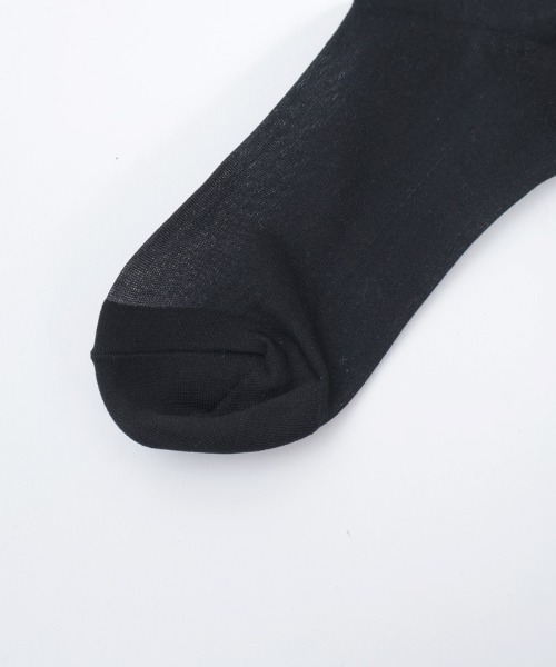 axes femme（アクシーズ ファム） 靴下 ロゴ入りシアーハイソックス
