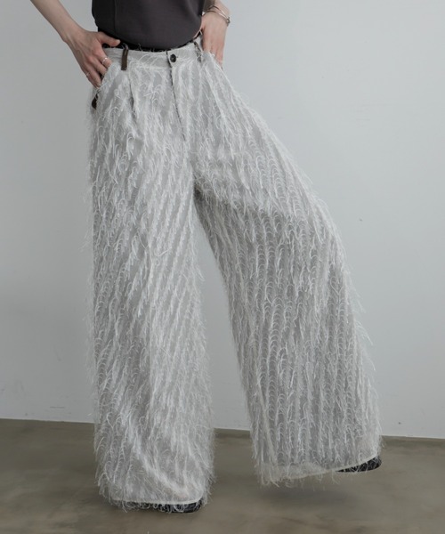 namacheko フリンジスラックス RUUBON】cutoff fringe chino slacks / カットオフフリンジチノ