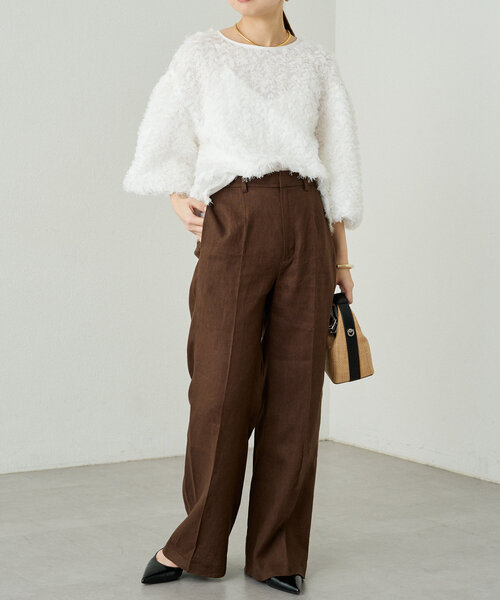 [GALLARDAGALANTE] リネンフレアパンツ 07. Line Flared Pants / 21ss MasterPiece GALLARDAGALANTE