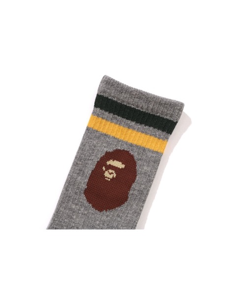 A BATHING APE（アベイシングエイプ） 靴下 APE HEAD RIB SOCKS キッズ