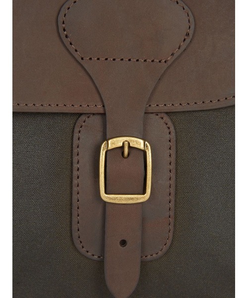 Barbour ショルダーバッグ ワックス コットン レザー ブリーフ