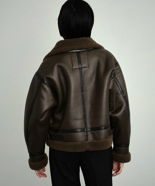 「ALPHA」 ジップアップブルゾン SMALL ブラウン レディース_画像2