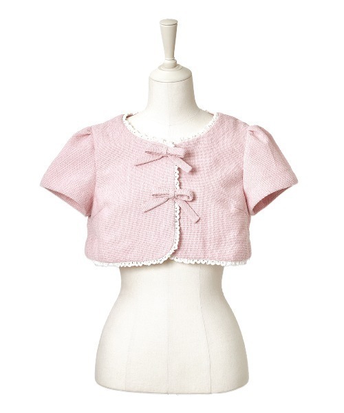 カーディガン Dear classy Girl tweed ボレロ レディース