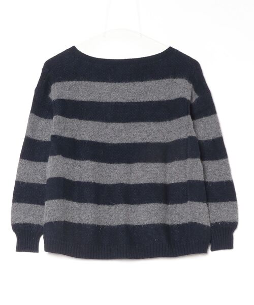 「Torrazzo Donna」 ボーダー柄長袖ニット - ネイビー レディース_画像2