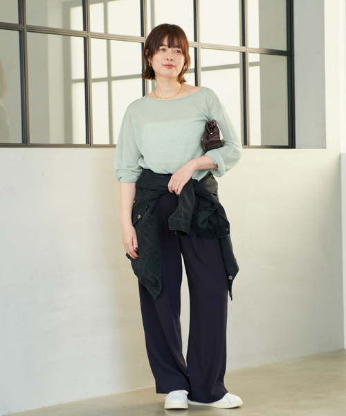 plage スラックス パンツ Georgette Tuck レディース : ZOZOTOWN