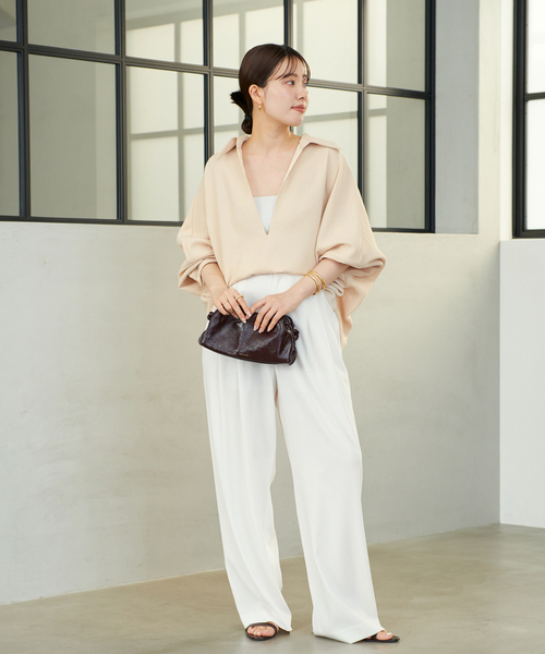 Hon　Plage Georgette Tuckパンツ plage スラックス パンツ Georgette Tuck レディース : ZOZOTOWN