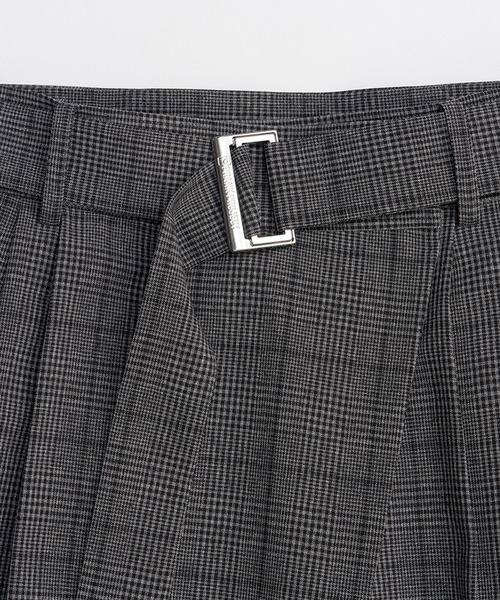 パンツ PRANK PROJECT Check Pants Banned Skinny Half Check Tartan Trousers Women Punk Emo