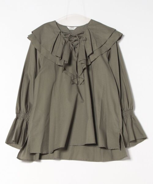 INGEBORG / インゲボルグ コットンシルクフリルカラーブラウス INGEBORG / インゲボルグ コットンシルクフリルカラーブラウス
