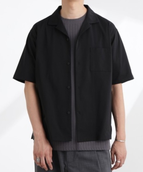 471 たけいく　レンジ無し NANO universe（ナノ・ユニバース） シャツ ドライジャージーオープン