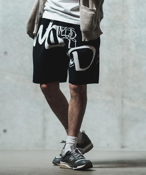 GLIMCLAP パンツ mp13547- Jacquard texture knit shorts ショート