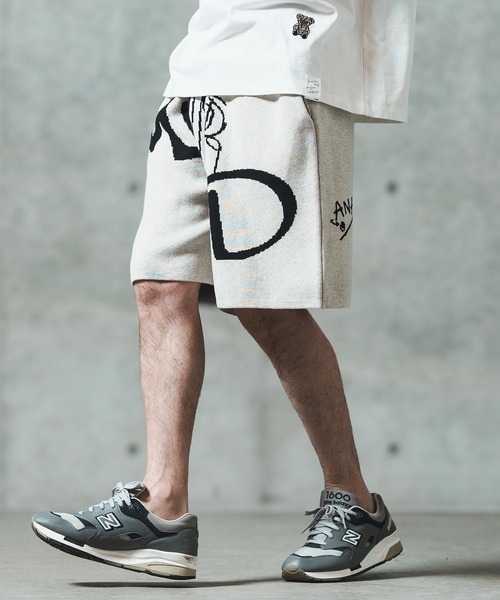 GLIMCLAP パンツ mp13547- Jacquard texture knit shorts ショート