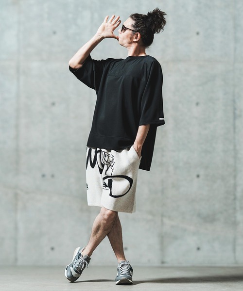 GLIMCLAP パンツ mp13547- Jacquard texture knit shorts ショート