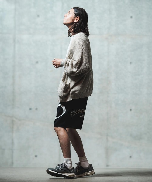 GLIMCLAP パンツ mp13547- Jacquard texture knit shorts ショート