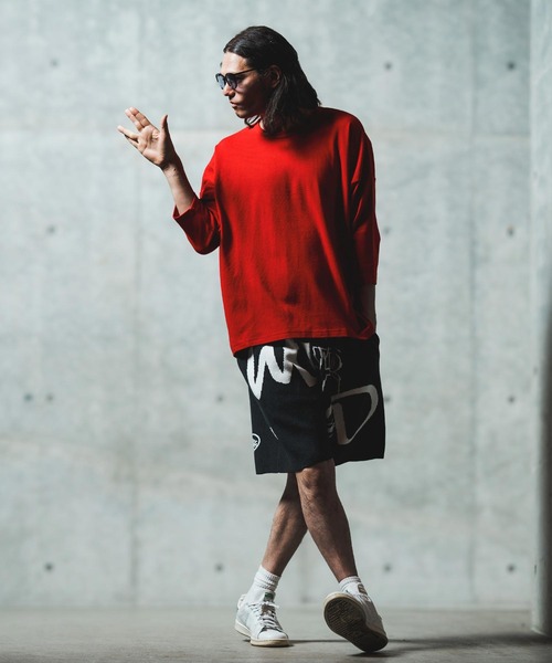 GLIMCLAP パンツ mp13547- Jacquard texture knit shorts ショート