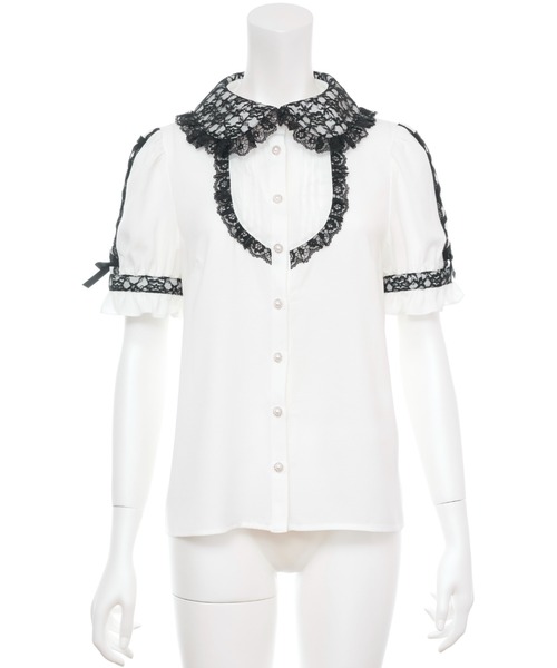 secret honey シャツ ブラウス シークレットハニー Secret Honey（シークレットハニー） ブラウス シャツ ヨークフリル肩