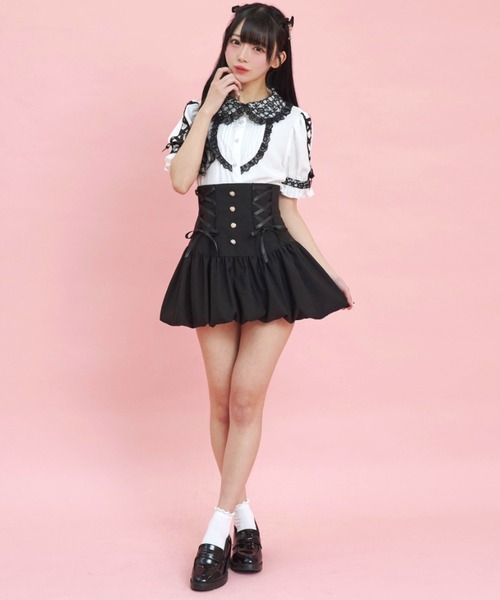 Secret Honey（シークレットハニー） ブラウス シャツ レースアップ袖