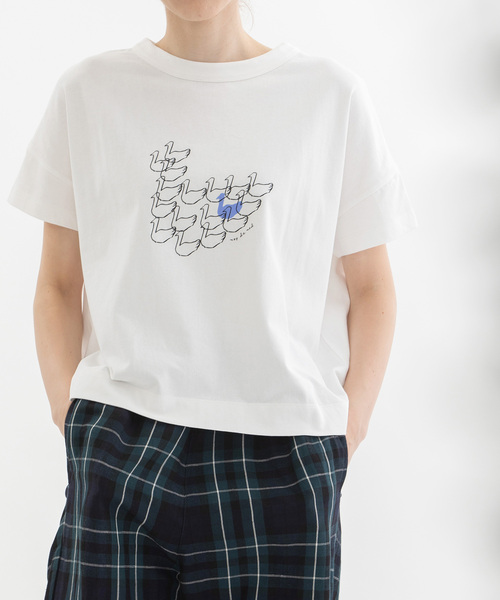 nop de nod tシャツ Ciel USコットンスワンプリントTシャツ
