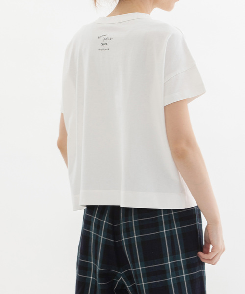 ノップドゥノッド nop de nod USコットンフレンチスリーブTシャツ （ライトピンク） ノップドゥノッド nop de nod USコットンフレンチスリーブT