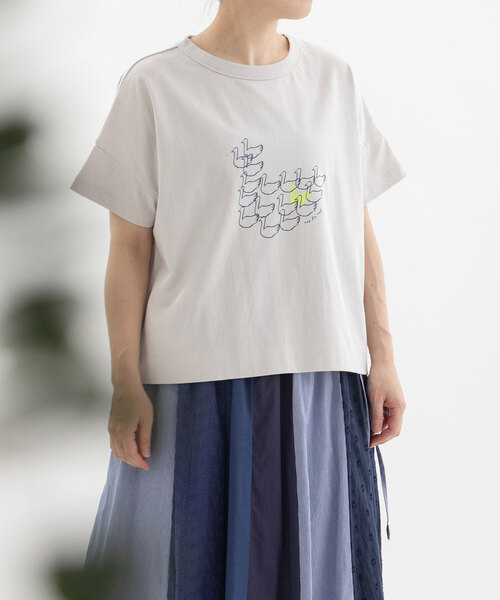 nop de nod tシャツ Ciel USコットンスワンプリントTシャツ