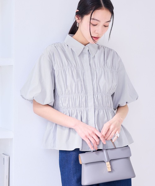 【店頭人気】シャーリングバルーンシャツ 新色追加】【店頭人気】シャーリングバルーンシャツ（シャツ
