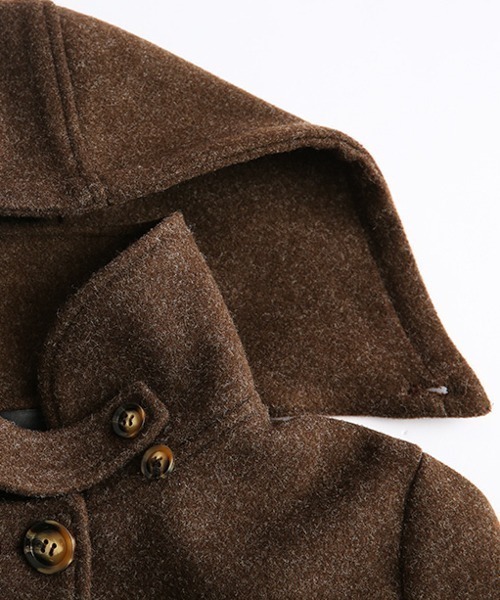 「La-gemme」 ピーコート M ブラウン レディース_画像3