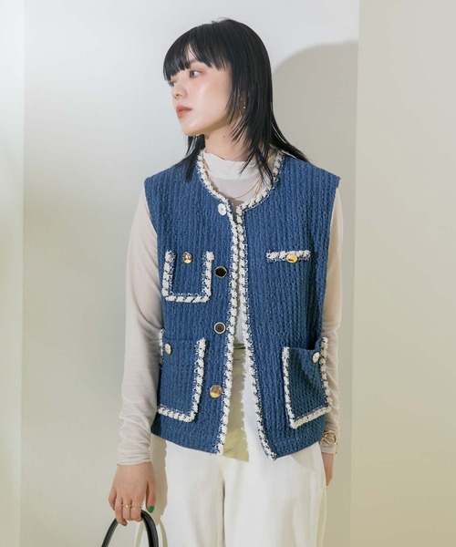 「Eimee Law」 ベスト 38 ブルー レディース Eimee Law 「Eimee Law」 ベスト 38 ブルー レディース