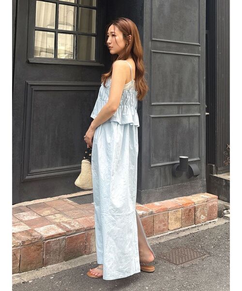 【新品】アングリッド　バティック柄キャミワンピース　フリーサイズ 新品】アングリッド バティック柄キャミワンピース フリーサイズ