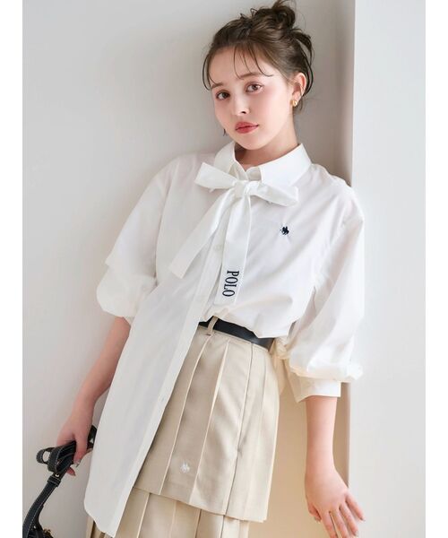 ブラウス シャツ 「POLOBCSコラボ」マルチウェイオーバーシャツ レディース POLO BCS ブラウス シャツ 「POLOBCSコラボ」マルチウェイ