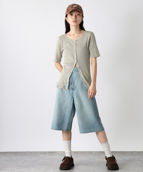 JEANASIS ジーンズ デニム デニムパンツ エンボスデニムハーフ