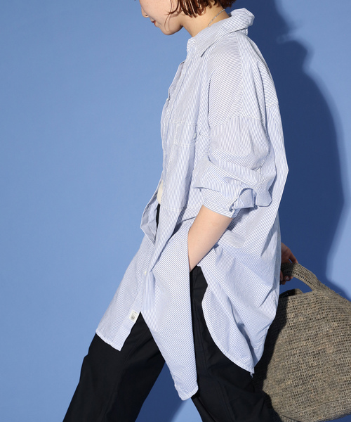 「Spick & Span」 長袖シャツ - ブルー レディース