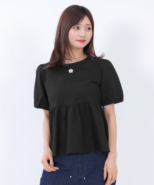 ブラウス シャツ マリークワント mary quant ダブルリボンペプラム ブラウス レディース MARY QUANT ブラウス シャツ マリークワント mary quant ダブル
