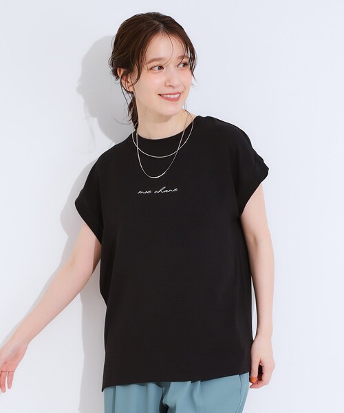 pois ポワ ブラウスT blouse tee ネイビー pois summer collection blouse tee 9900yen (tax in) size free