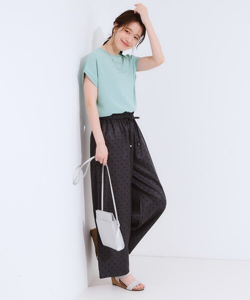 pois ポワ ブラウスT blouse tee ネイビー pois summer collection blouse tee 9900yen (tax in) size free